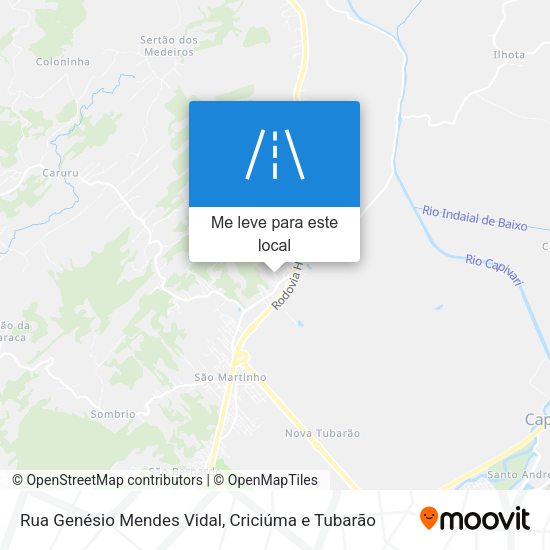 Rua Genésio Mendes Vidal mapa
