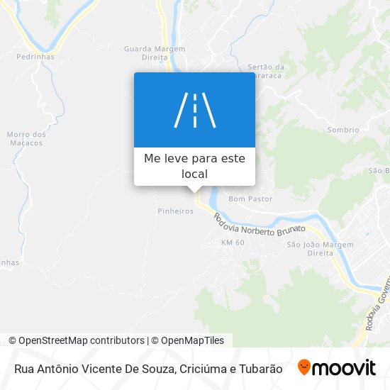 Rua Antônio Vicente De Souza mapa