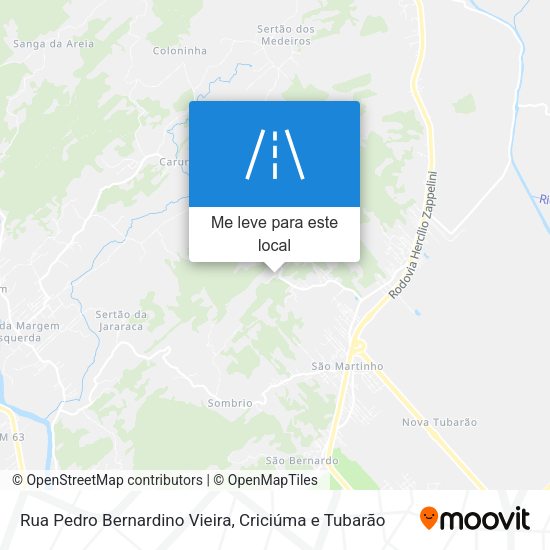 Rua Pedro Bernardino Vieira mapa