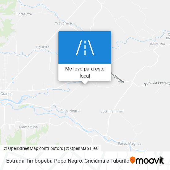Estrada Timbopeba-Poço Negro mapa