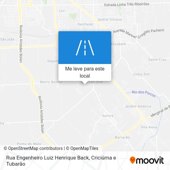 Rua Engenheiro Luiz Henrique Back mapa