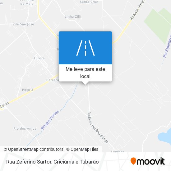 Rua Zeferino Sartor mapa