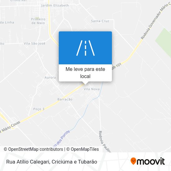 Rua Atílio Calegari mapa
