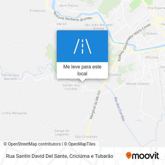 Rua Santin David Del Sante mapa