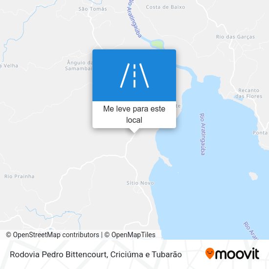 Rodovia Pedro Bittencourt mapa