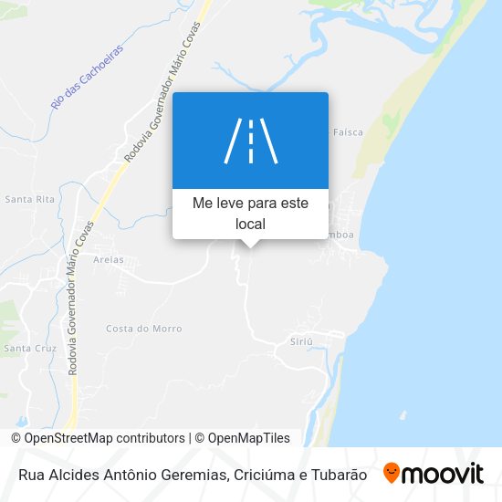 Rua Alcides Antônio Geremias mapa