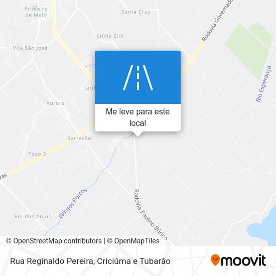 Rua Reginaldo Pereira mapa