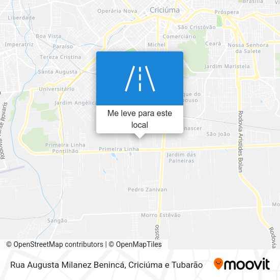 Rua Augusta Milanez Benincá mapa