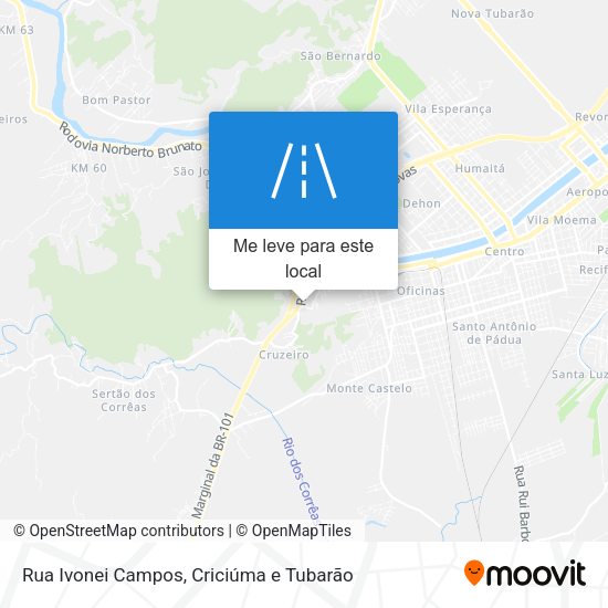 Rua Ivonei Campos mapa