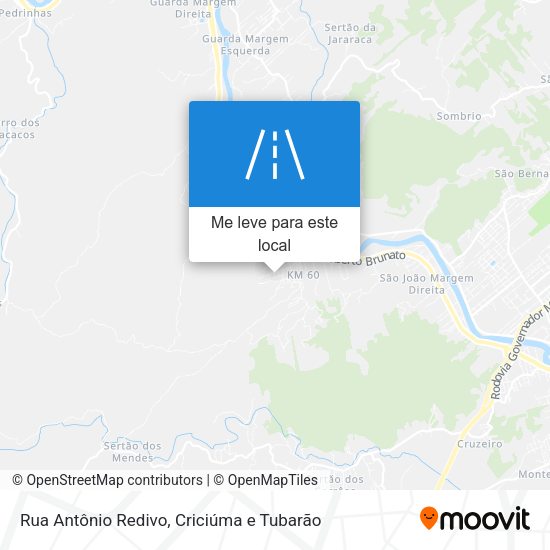 Rua Antônio Redivo mapa