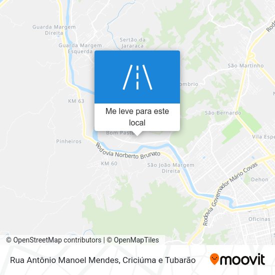 Rua Antônio Manoel Mendes mapa