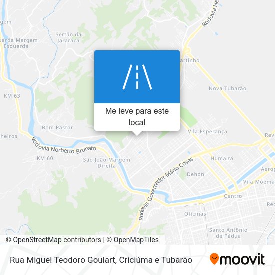 Rua Miguel Teodoro Goulart mapa