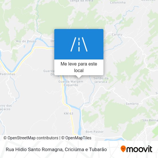 Rua Hídio Santo Romagna mapa