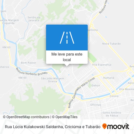 Rua Lúcia Kulakowski Saldanha mapa