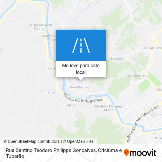 Rua Santino Teodoro Philippe Gonçalves mapa