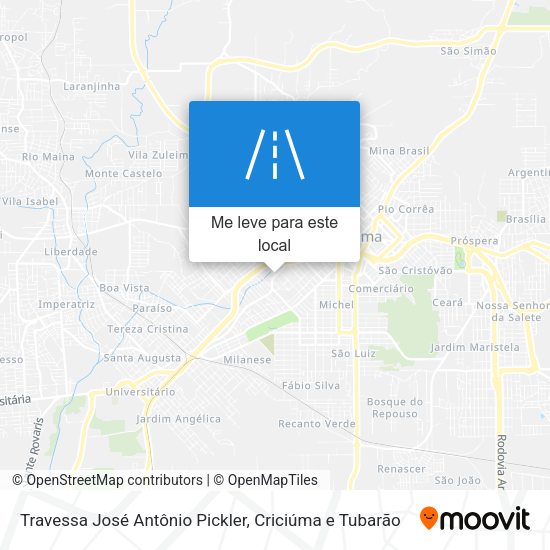 Travessa José Antônio Pickler mapa