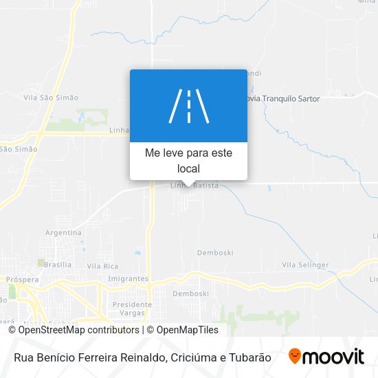 Rua Benício Ferreira Reinaldo mapa