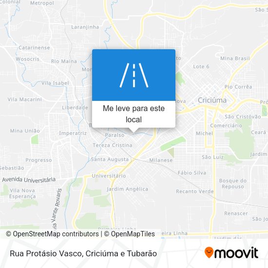 Rua Protásio Vasco mapa