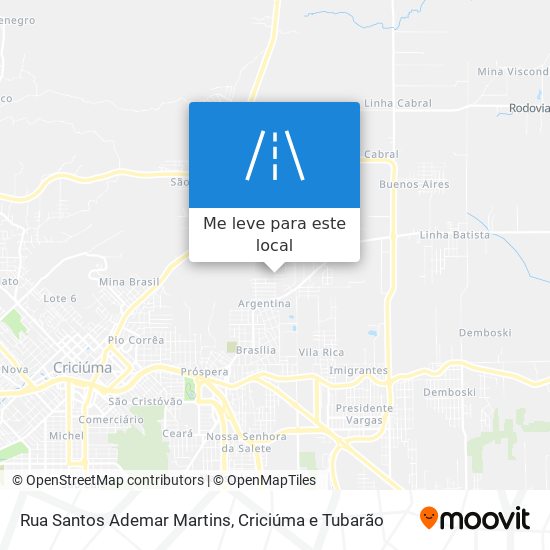 Rua Santos Ademar Martins mapa