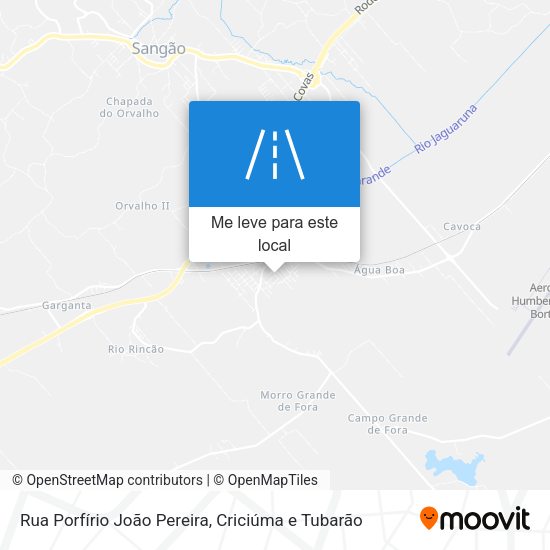 Rua Porfírio João Pereira mapa