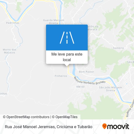 Rua José Manoel Jeremias mapa