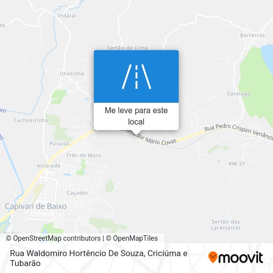 Rua Waldomiro Hortêncio De Souza mapa