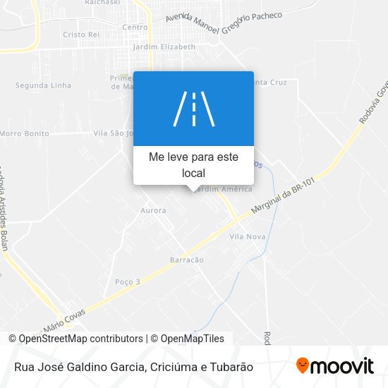 Rua José Galdino Garcia mapa