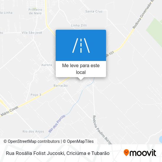 Rua Rosália Folist Jucoski mapa