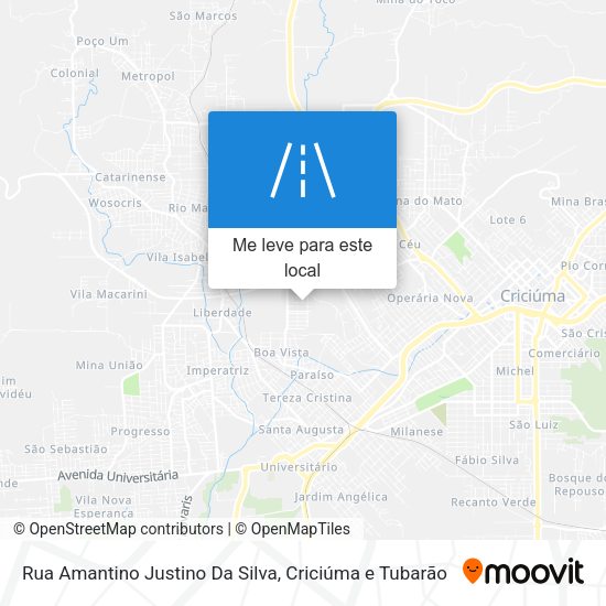 Rua Amantino Justino Da Silva mapa