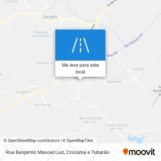 Rua Benjamin Manoel Luiz mapa