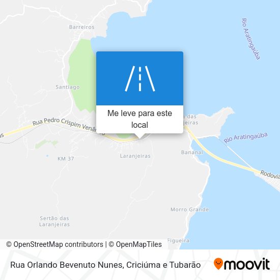 Rua Orlando Bevenuto Nunes mapa