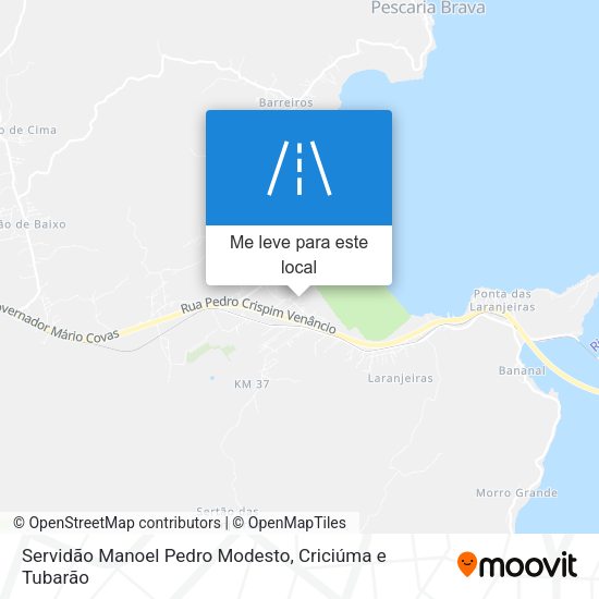 Servidão Manoel Pedro Modesto mapa