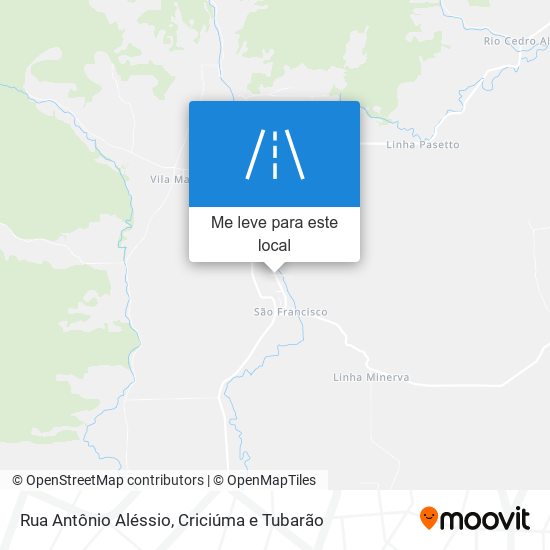 Rua Antônio Aléssio mapa