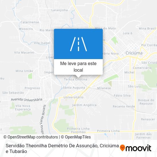 Servidão Theonilha Demétrio De Assunção mapa