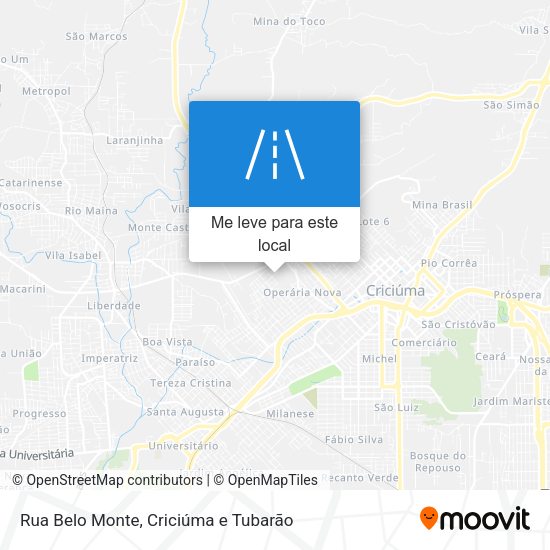 Rua Belo Monte mapa
