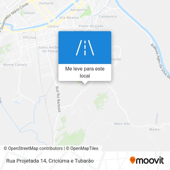 Rua Projetada 14 mapa