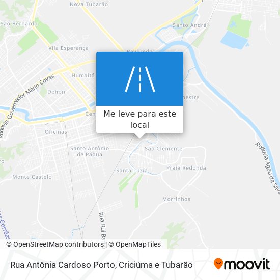 Rua Antônia Cardoso Porto mapa