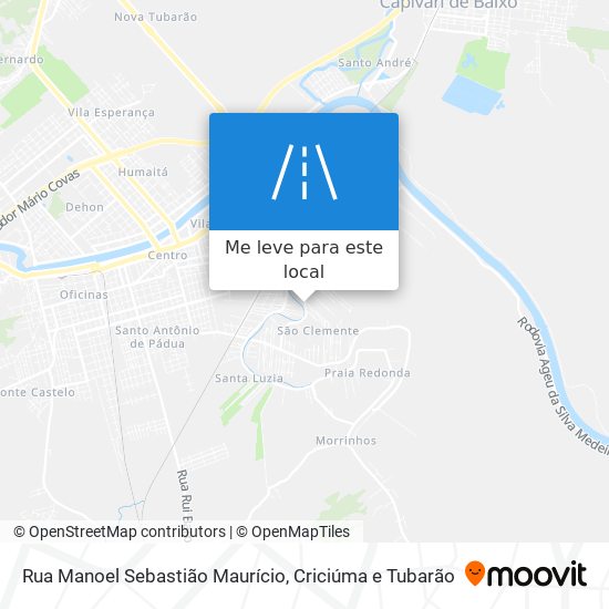 Rua Manoel Sebastião Maurício mapa