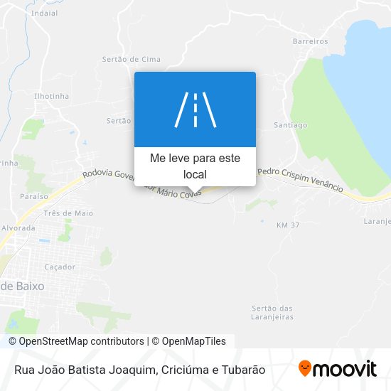 Rua João Batista Joaquim mapa