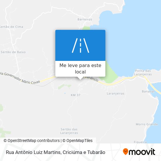 Rua Antônio Luiz Martins mapa