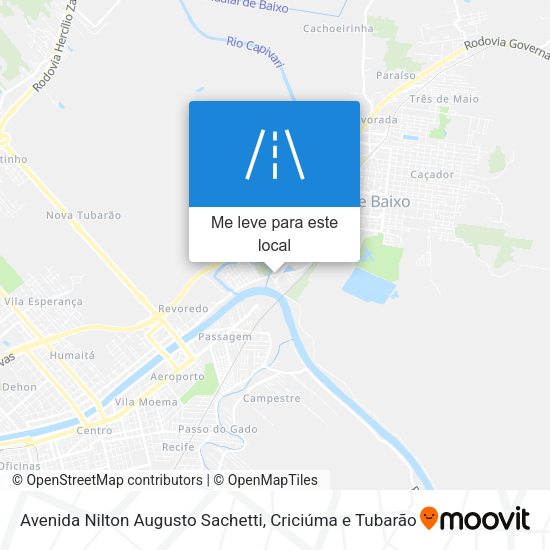 Avenida Nilton Augusto Sachetti mapa