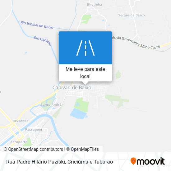 Rua Padre Hilário Puziski mapa