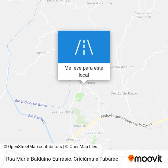 Rua Maria Balduíno Eufrásio mapa