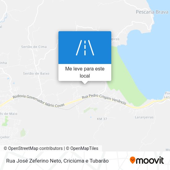 Rua José Zeferino Neto mapa