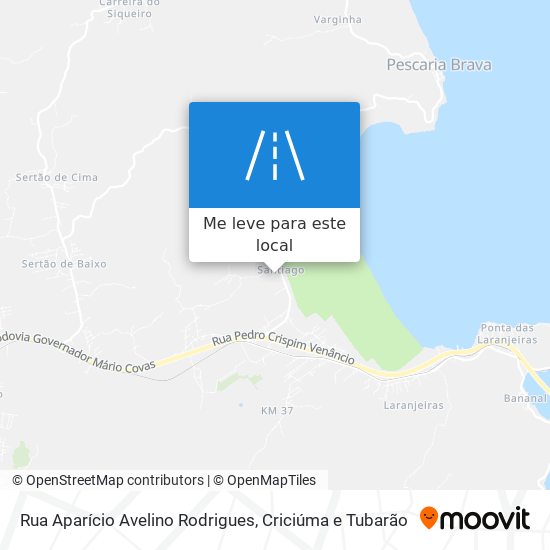 Rua Aparício Avelino Rodrigues mapa