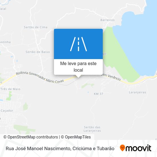 Rua José Manoel Nascimento mapa