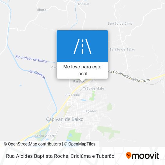 Rua Alcides Baptista Rocha mapa