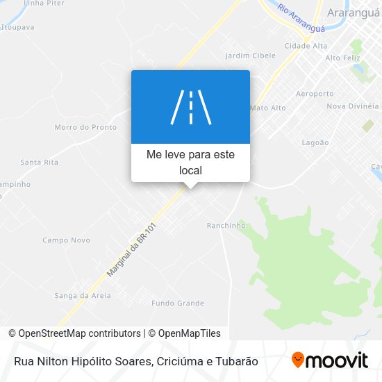 Rua Nilton Hipólito Soares mapa