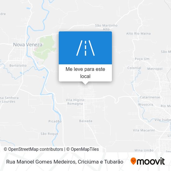 Rua Manoel Gomes Medeiros mapa
