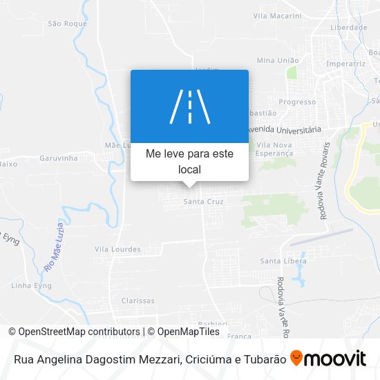 Rua Angelina Dagostim Mezzari mapa